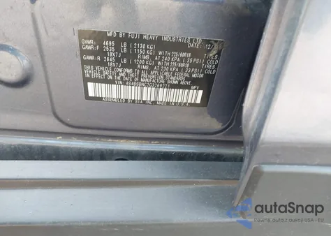 2016 Subaru Outback 2.5I Limited z USA, uszkodzony, nr VIN 4S4BSBNC2G3269221